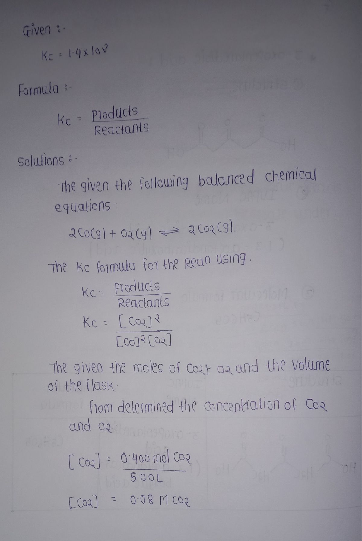 Chemistry homework question answer, step 1, image 1