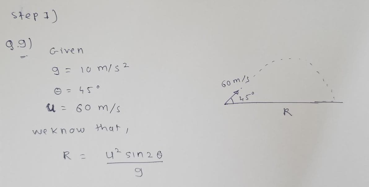 Physics homework question answer, step 1, image 1