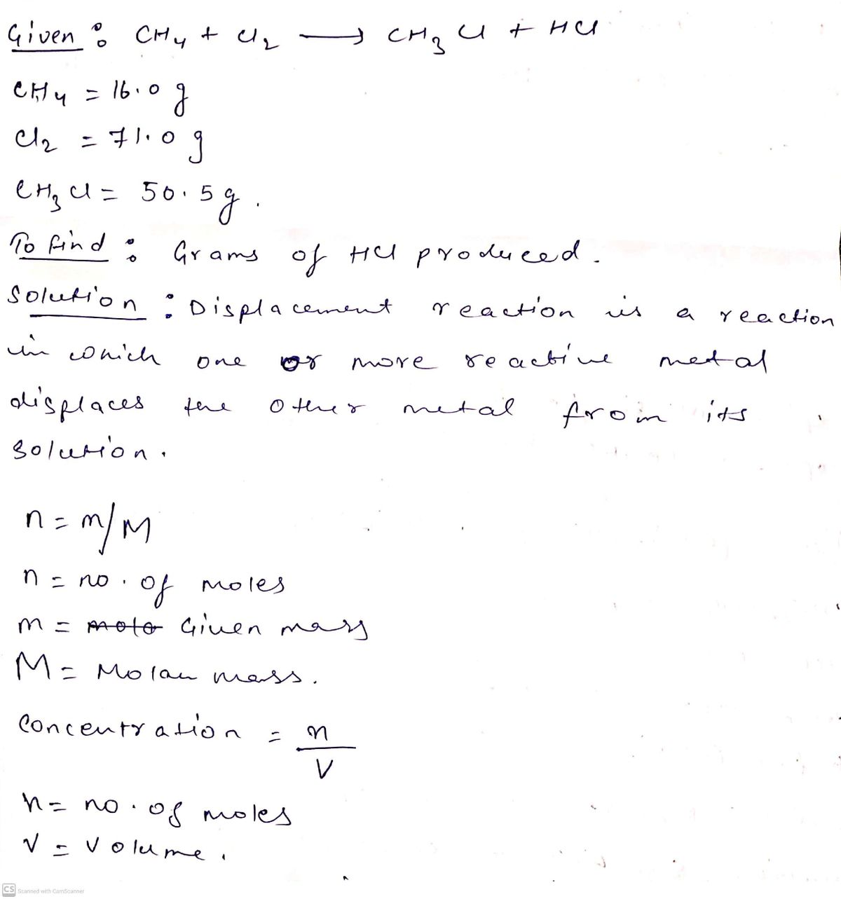 Chemistry homework question answer, step 1, image 1