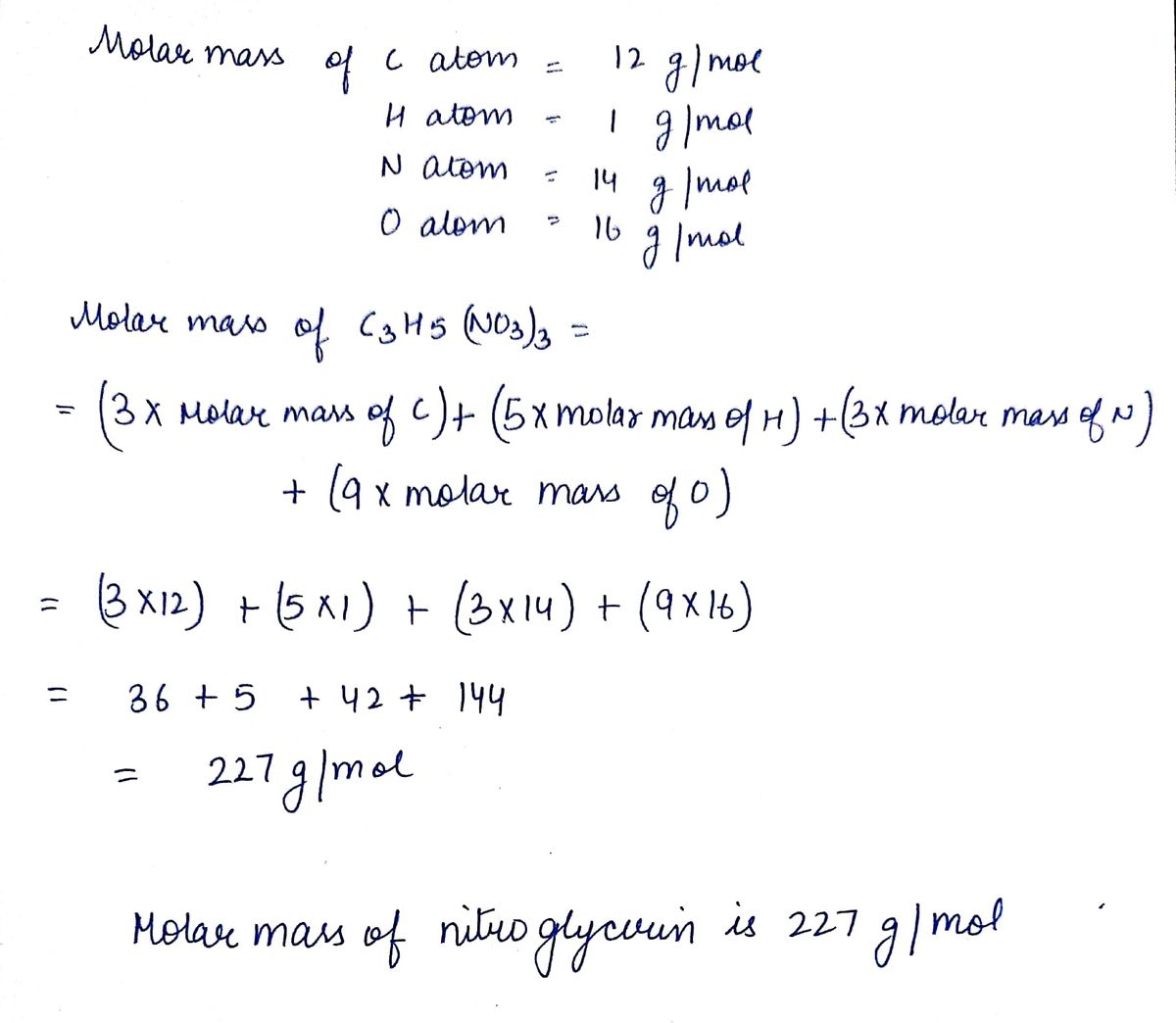 Answered What is the molar mass of bartleby