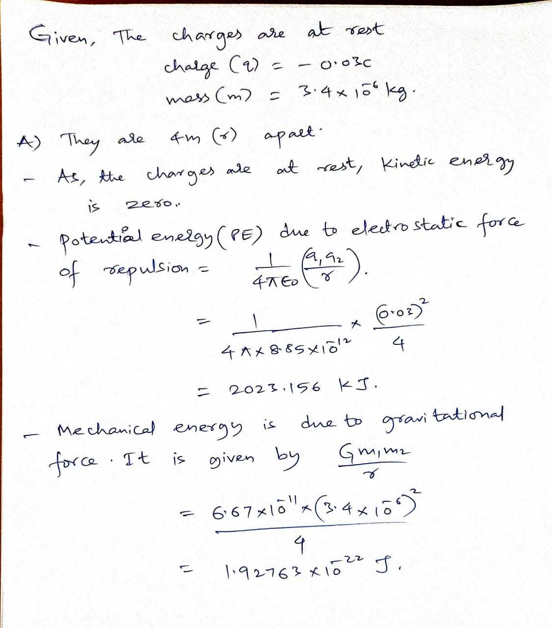 Physics homework question answer, step 1, image 1