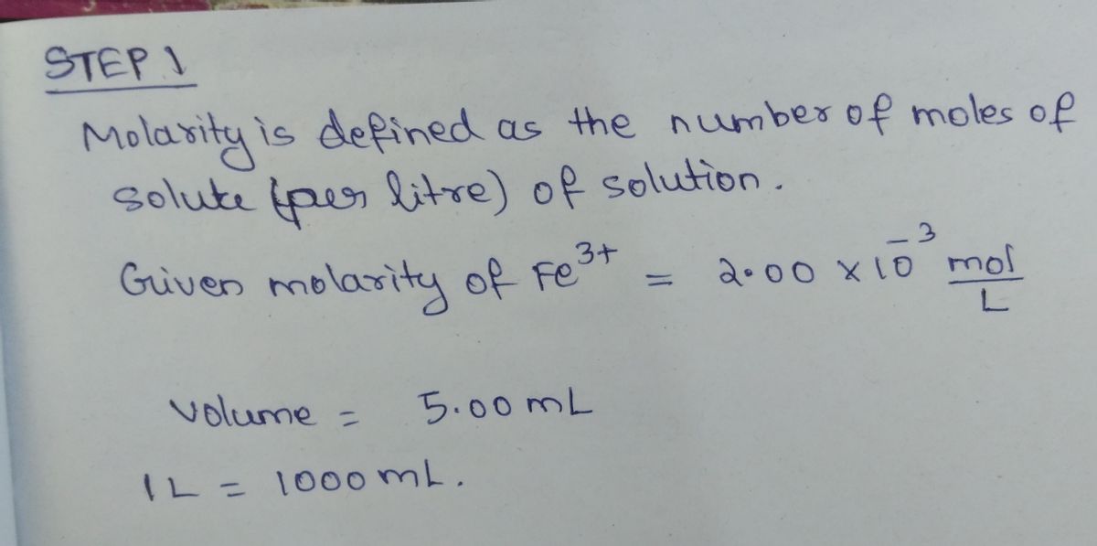 Chemistry homework question answer, step 1, image 1