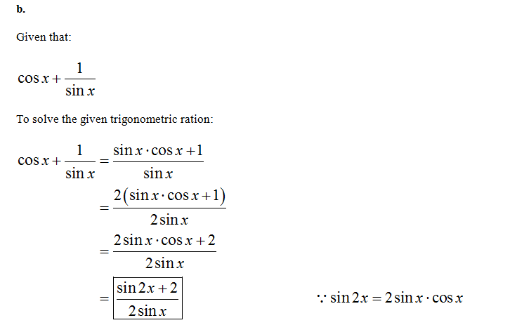 Trigonometry homework question answer, step 2, image 1