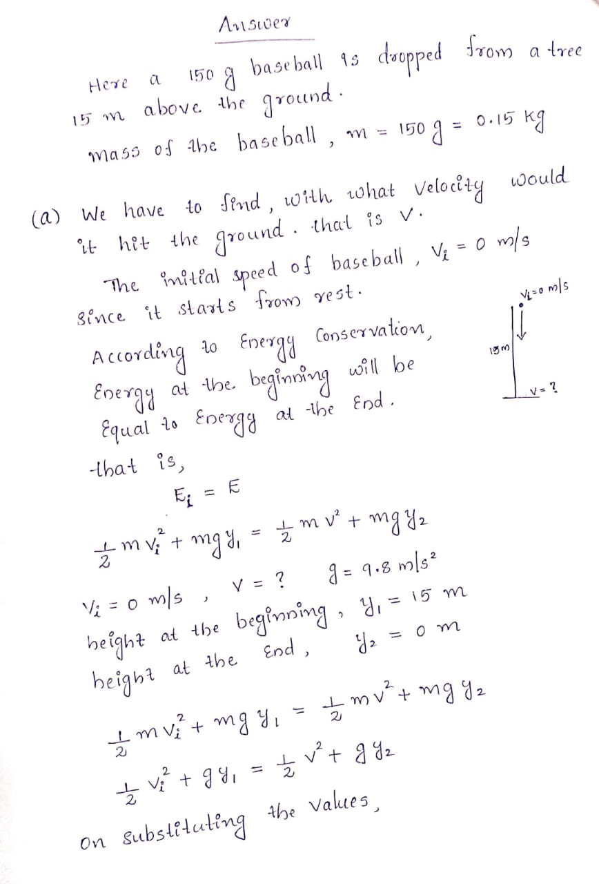 Physics homework question answer, step 1, image 1