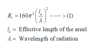 R, =1607²
-> (1)
Effective length of the areal
2 = Wavelength of radiation

