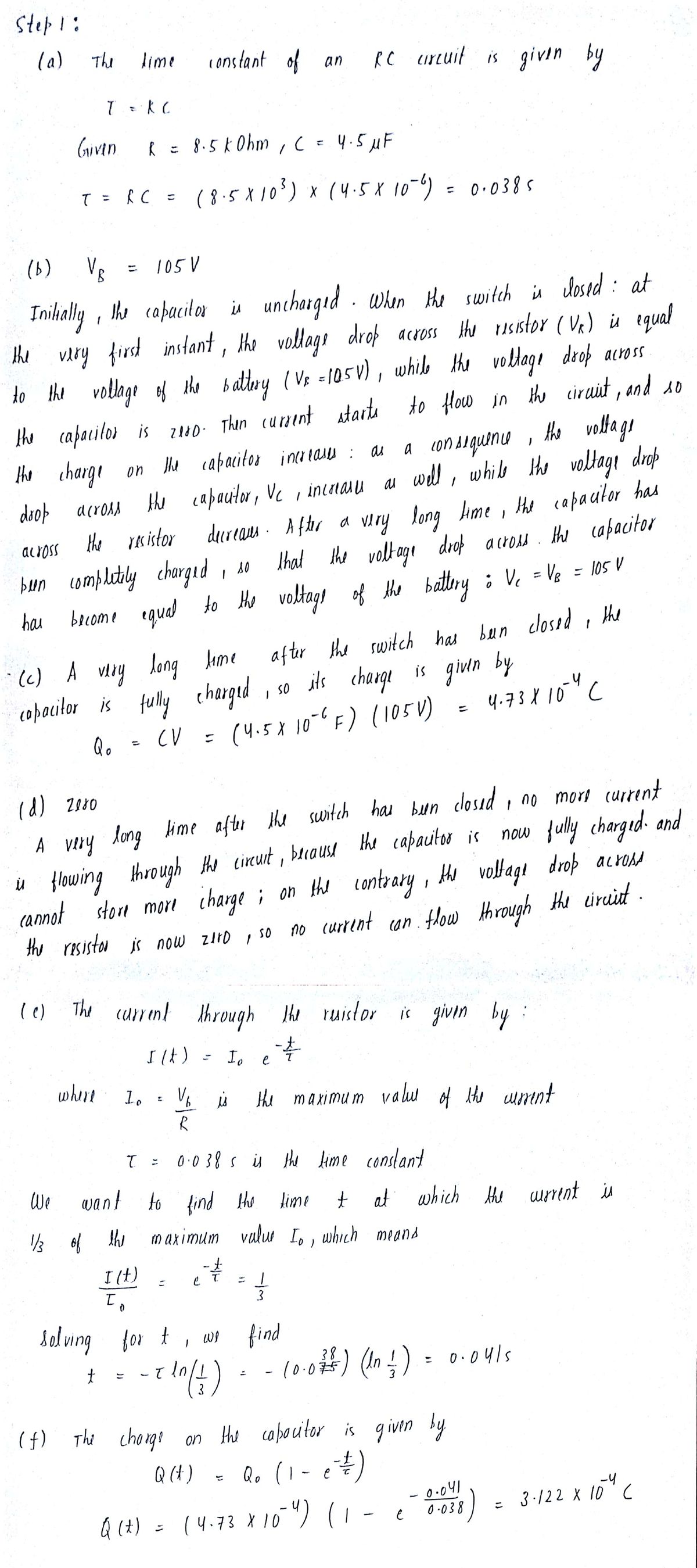 Physics homework question answer, step 1, image 1