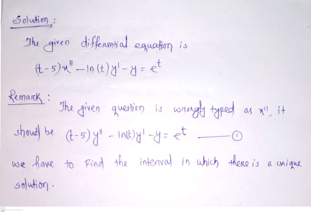 Advanced Math homework question answer, step 1, image 1