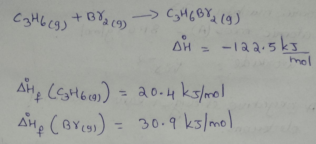 Answered The gas phase bromination of propene bartleby