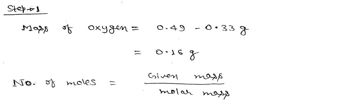 Chemistry homework question answer, step 1, image 1