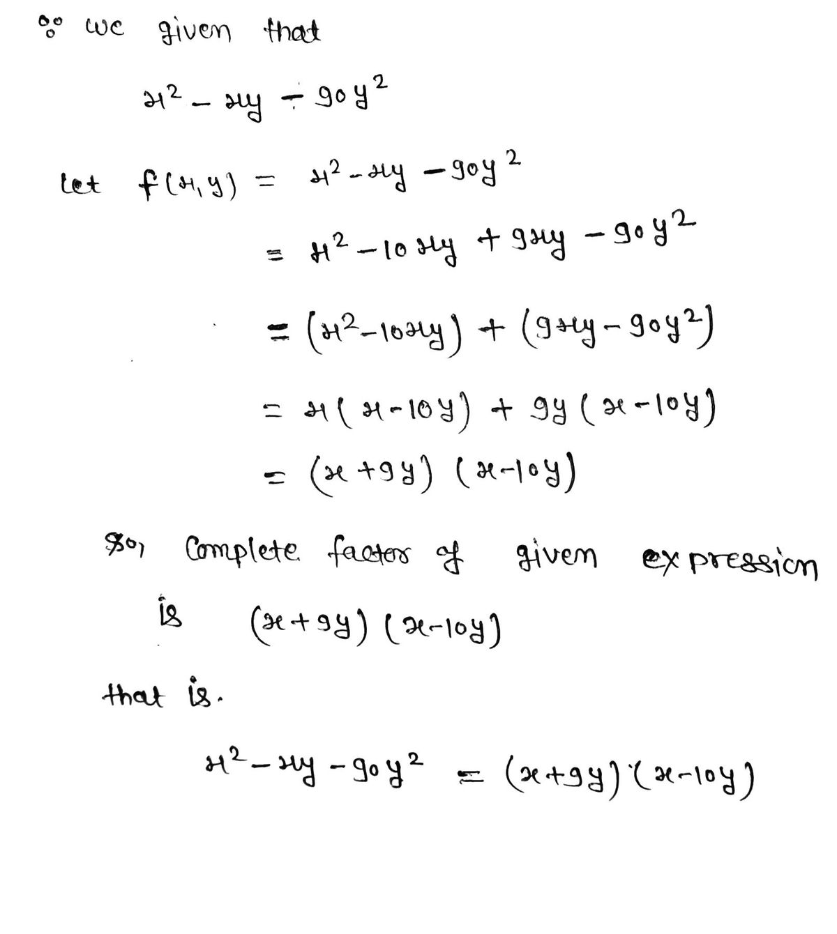 Algebra homework question answer, step 1, image 1