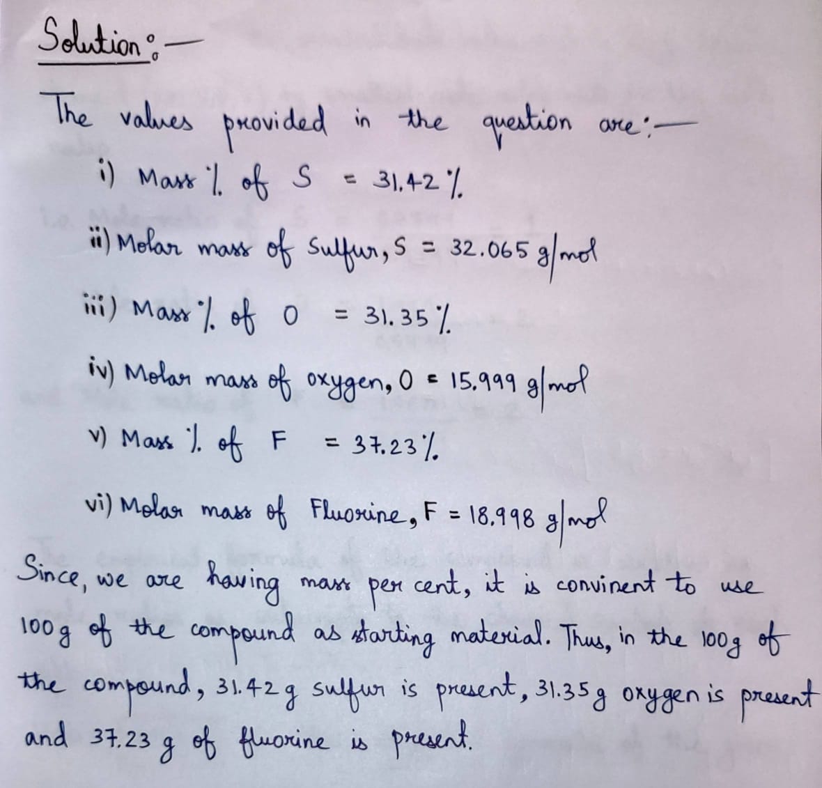 Chemistry homework question answer, step 1, image 1