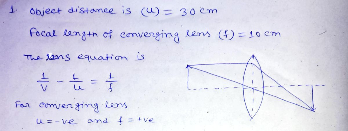 Physics homework question answer, step 1, image 1