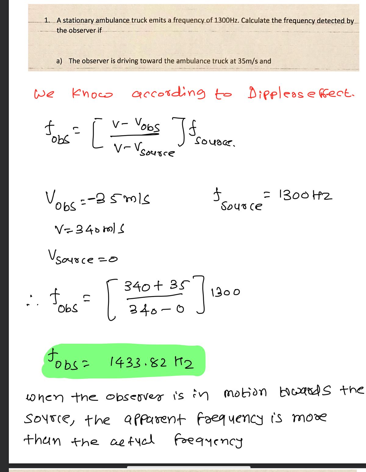 Physics homework question answer, step 1, image 1