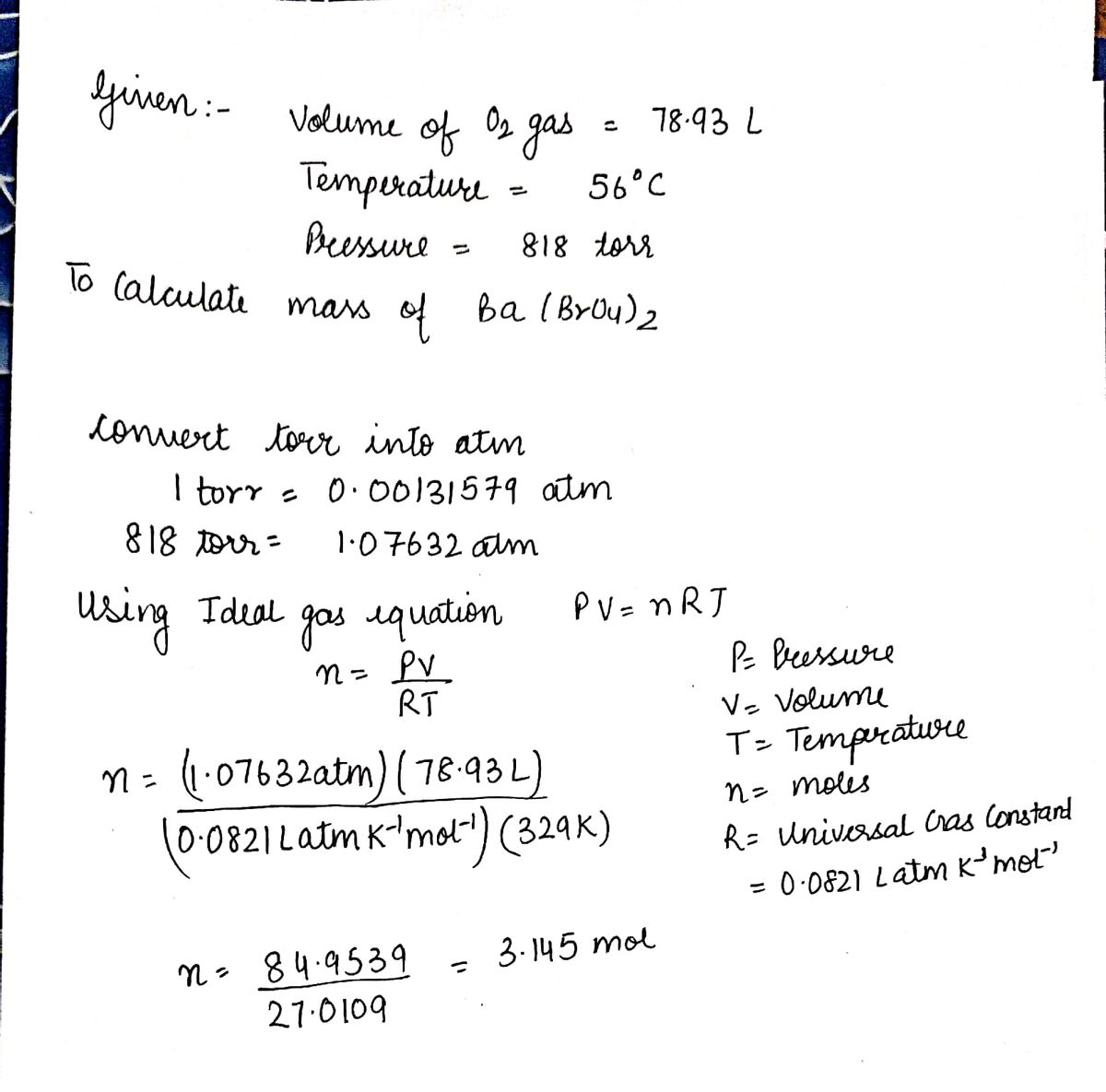 Chemistry homework question answer, step 1, image 1