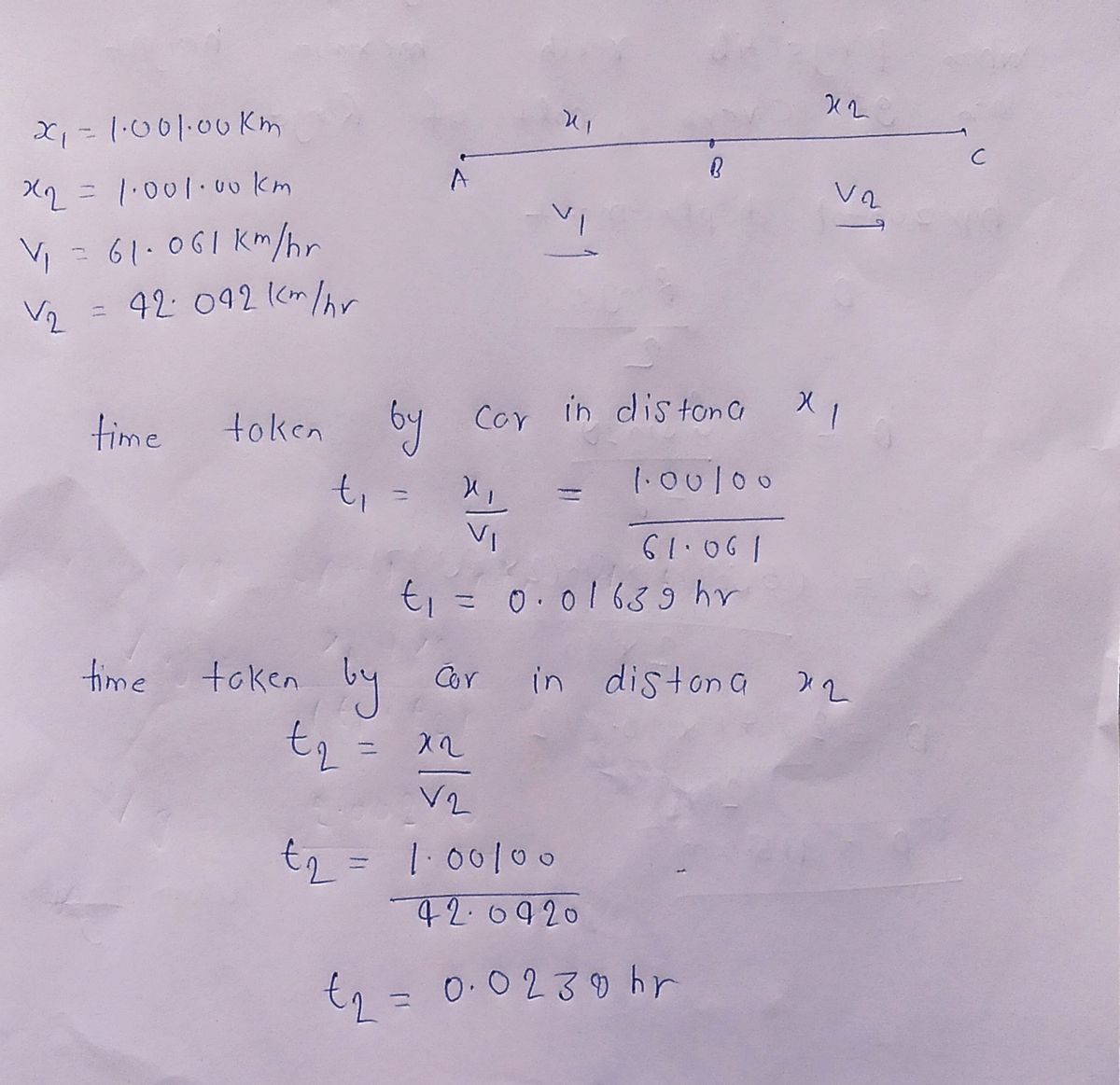 Physics homework question answer, step 1, image 1