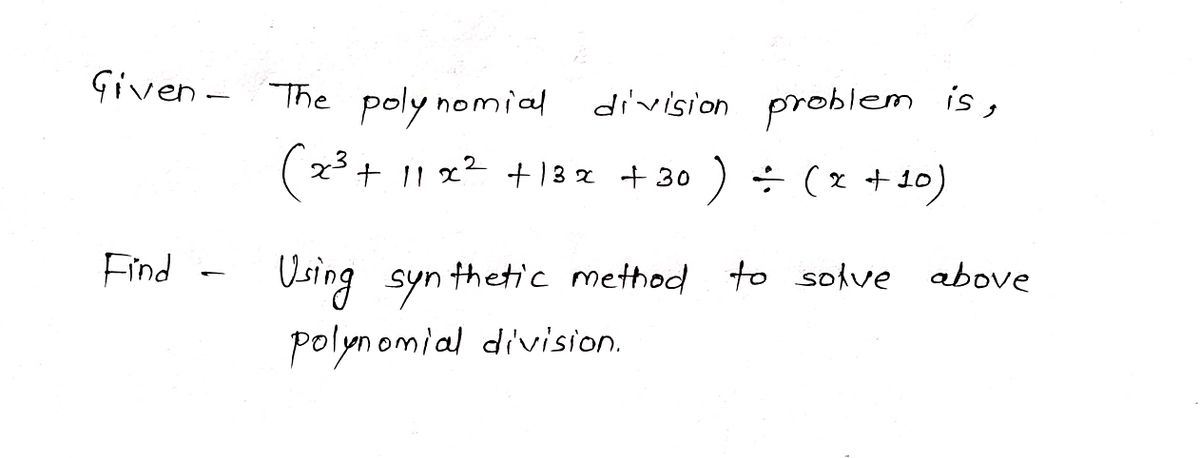 Algebra homework question answer, step 1, image 1