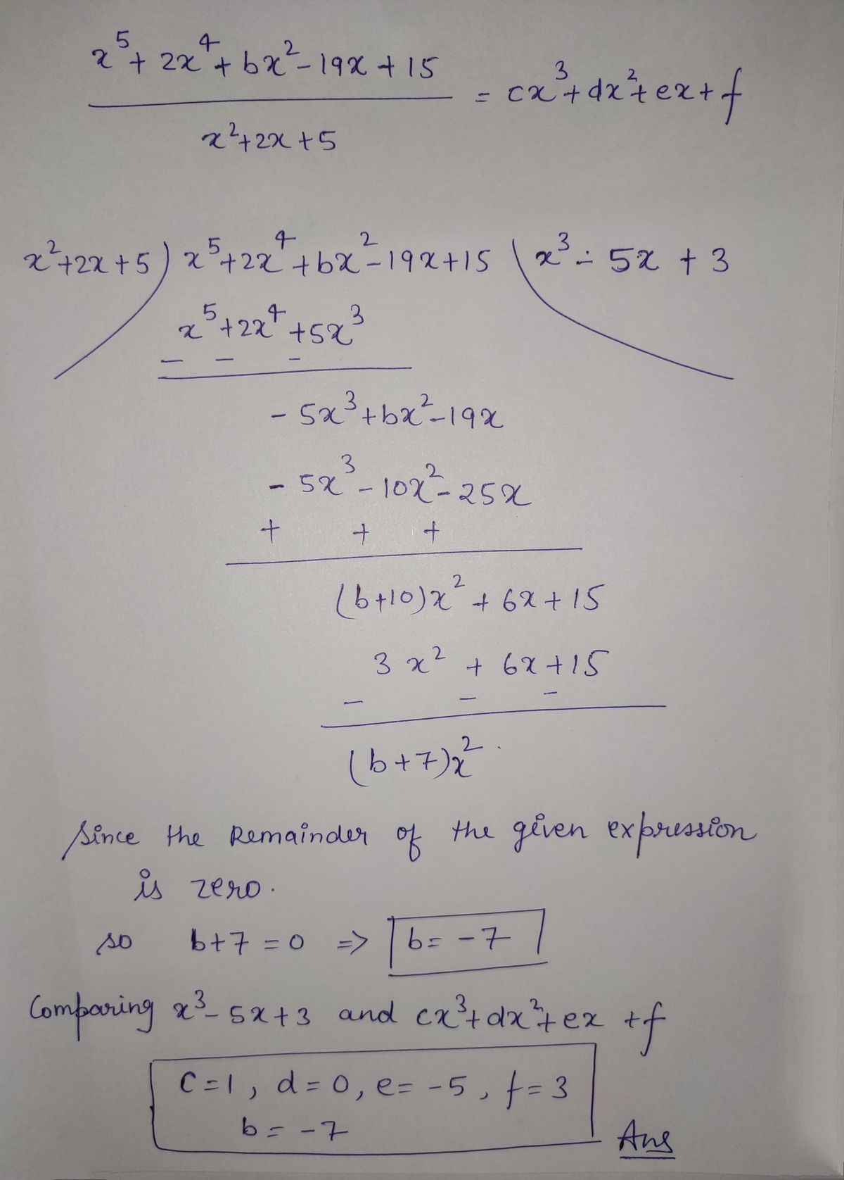 Algebra homework question answer, step 1, image 1