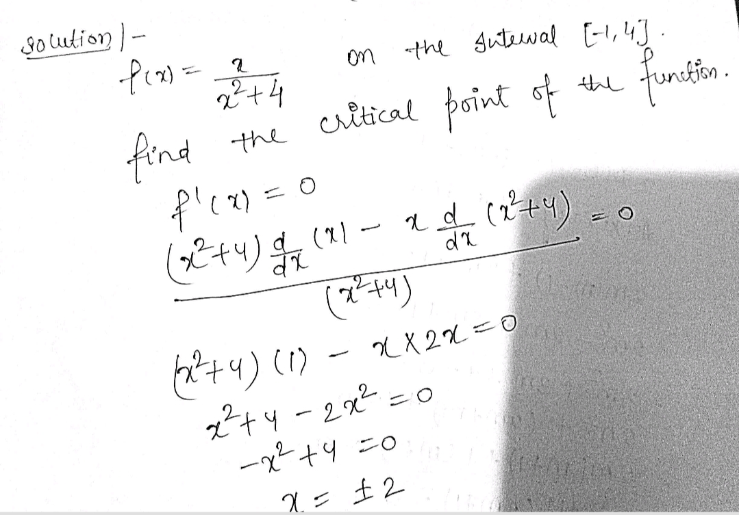 Calculus homework question answer, step 1, image 1