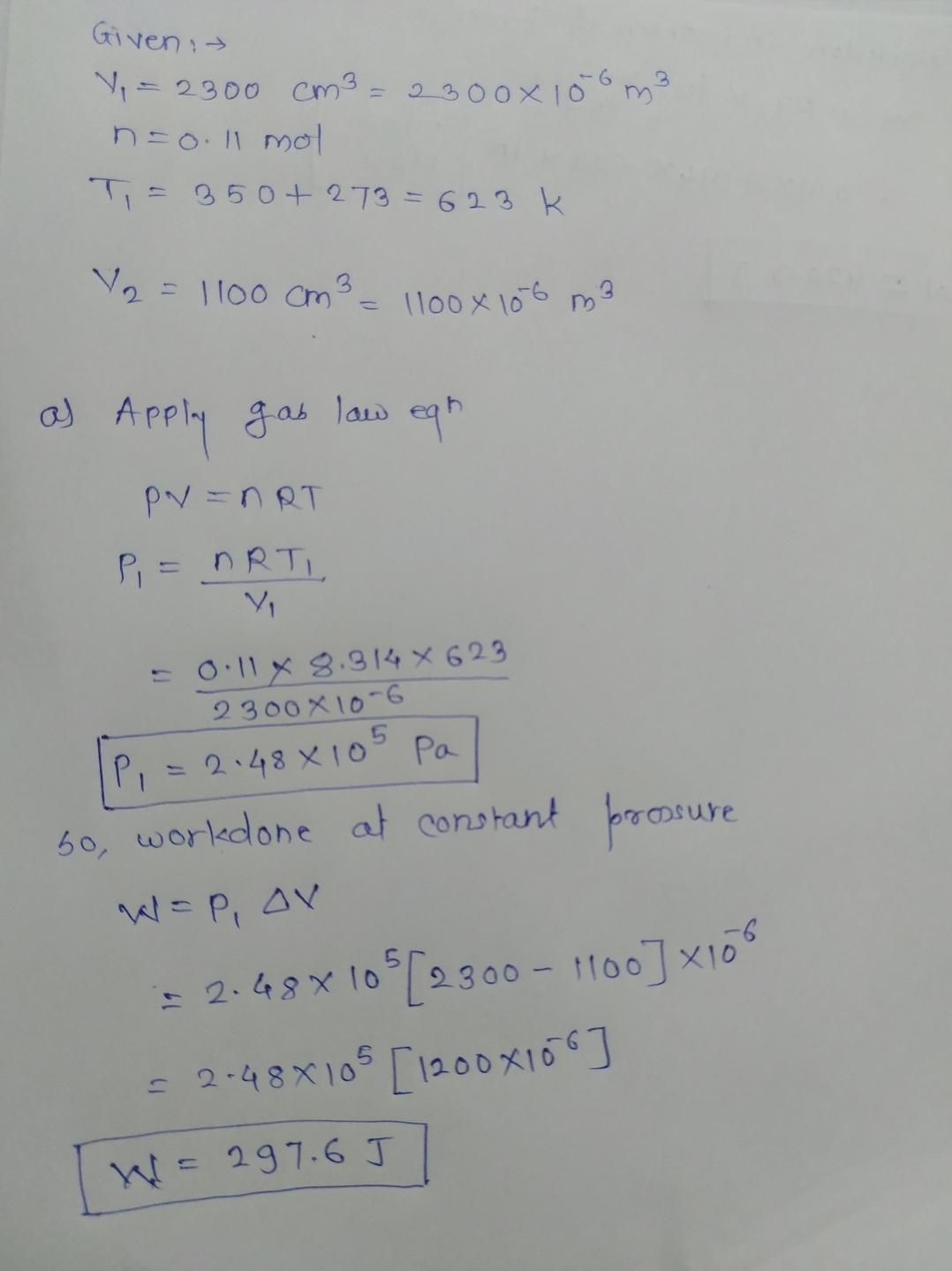 Physics homework question answer, step 1, image 1