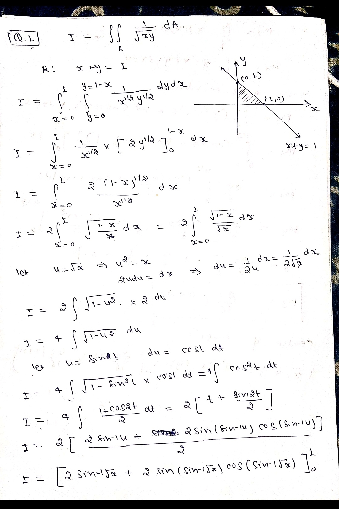 Calculus homework question answer, step 1, image 1