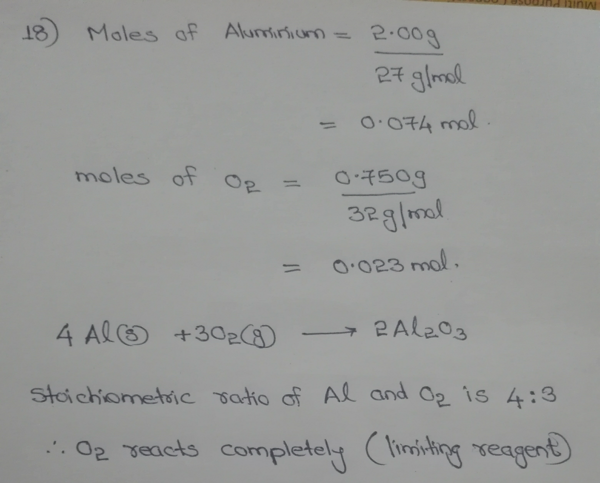 Chemistry homework question answer, step 1, image 1