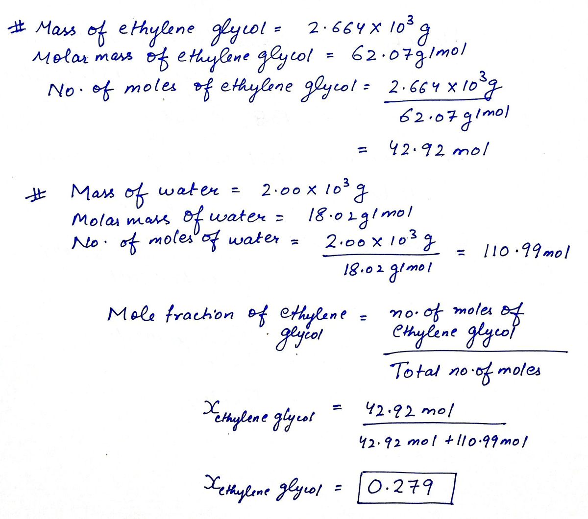 Answered What is the mole fraction of ethylene bartleby