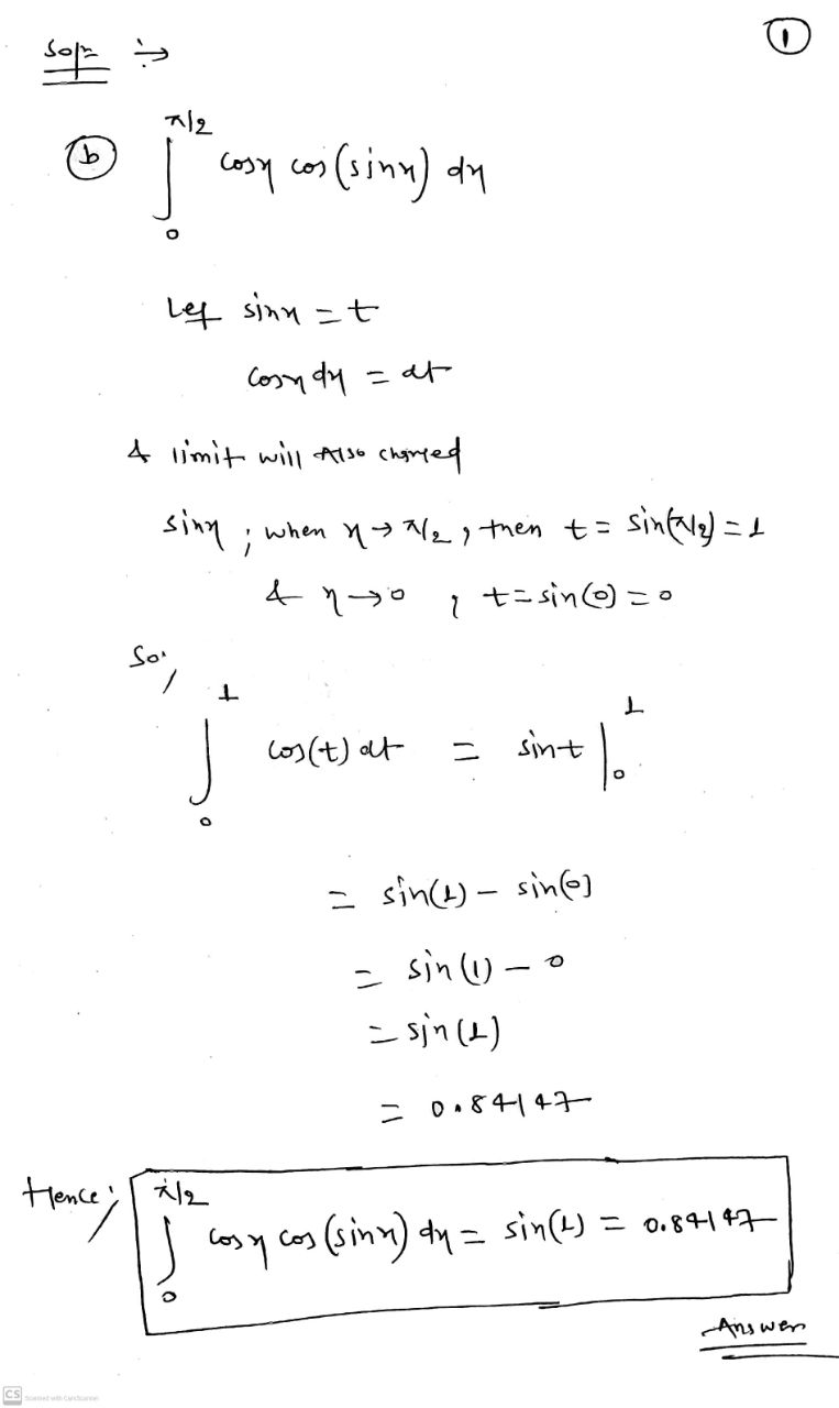 Calculus homework question answer, step 1, image 1