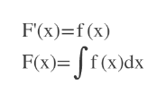 F'(x)=f(x)
F(x)= f(x)dx
