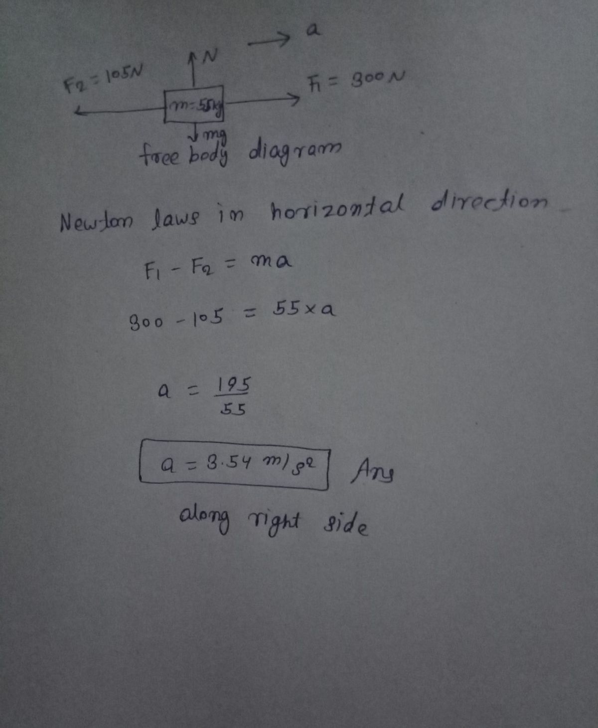 Physics homework question answer, step 1, image 1