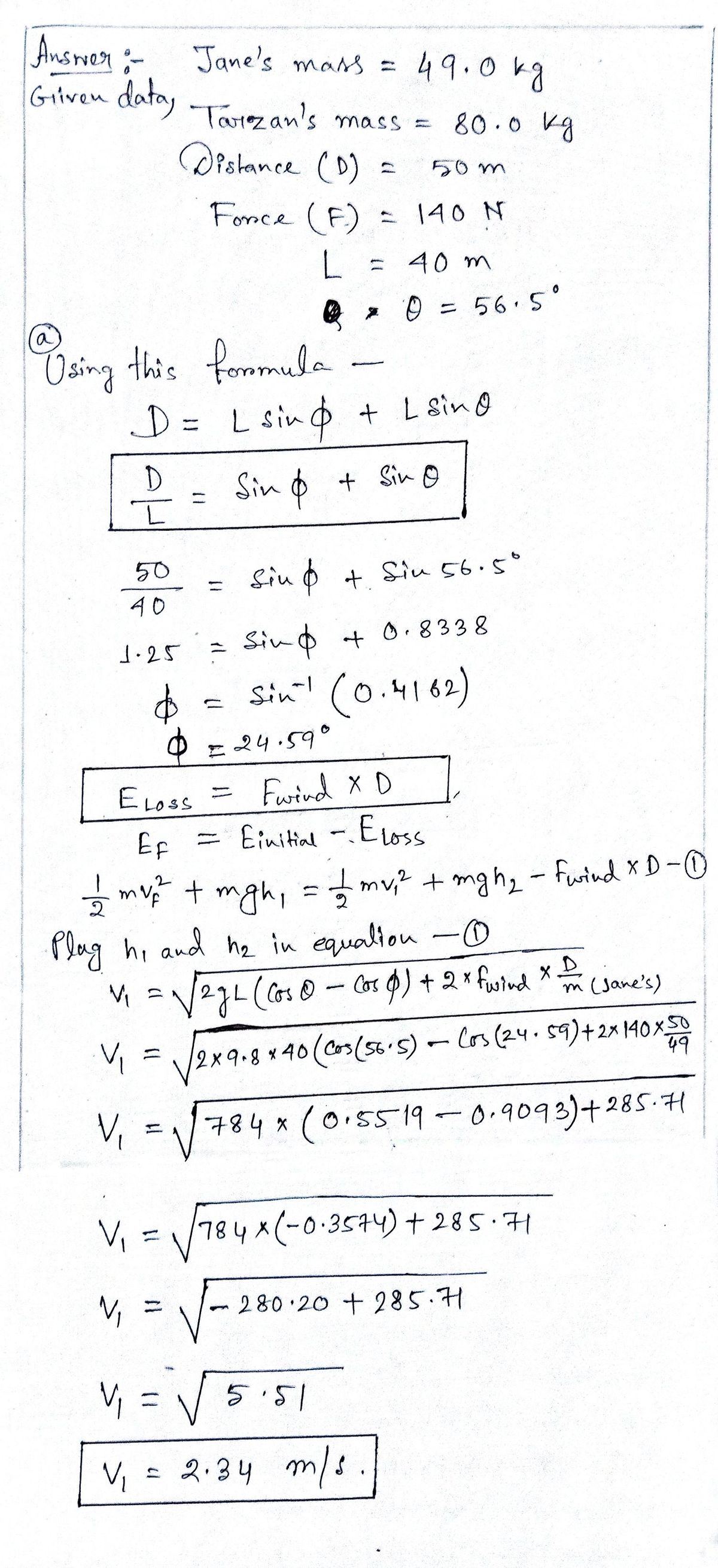 Physics homework question answer, step 1, image 1