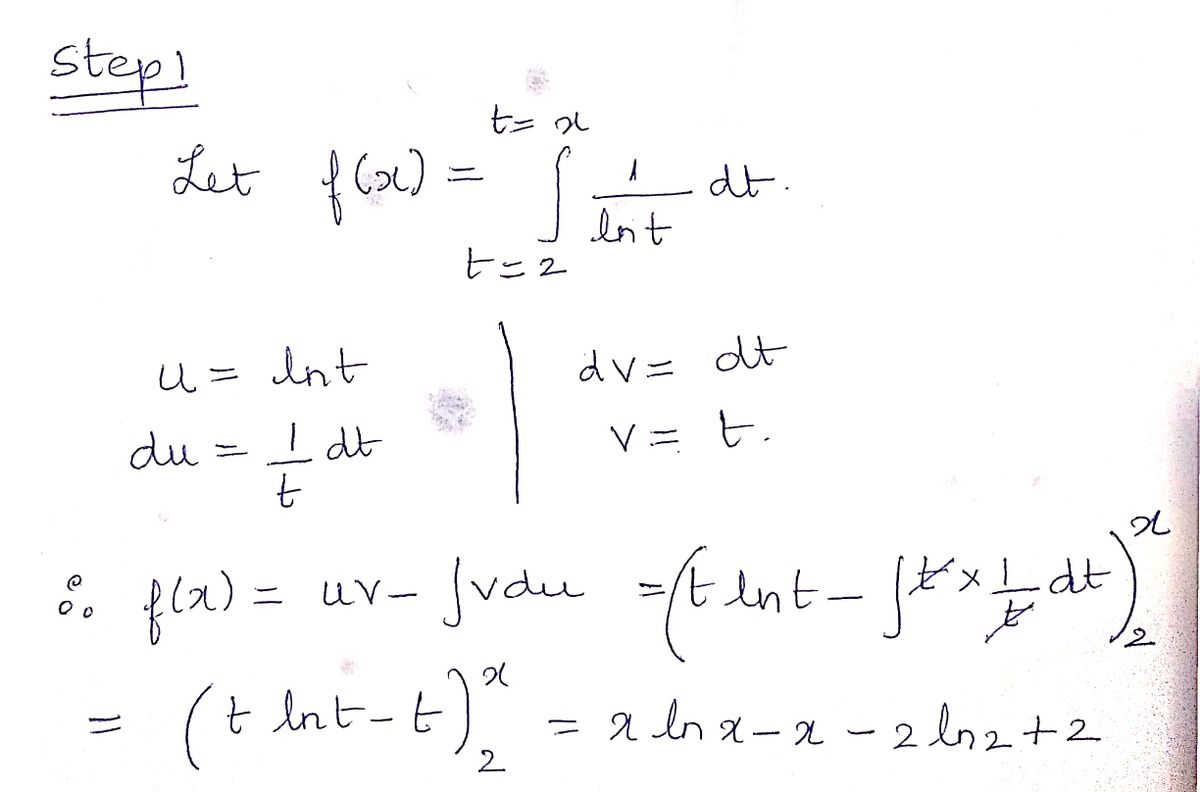 Calculus homework question answer, step 1, image 1