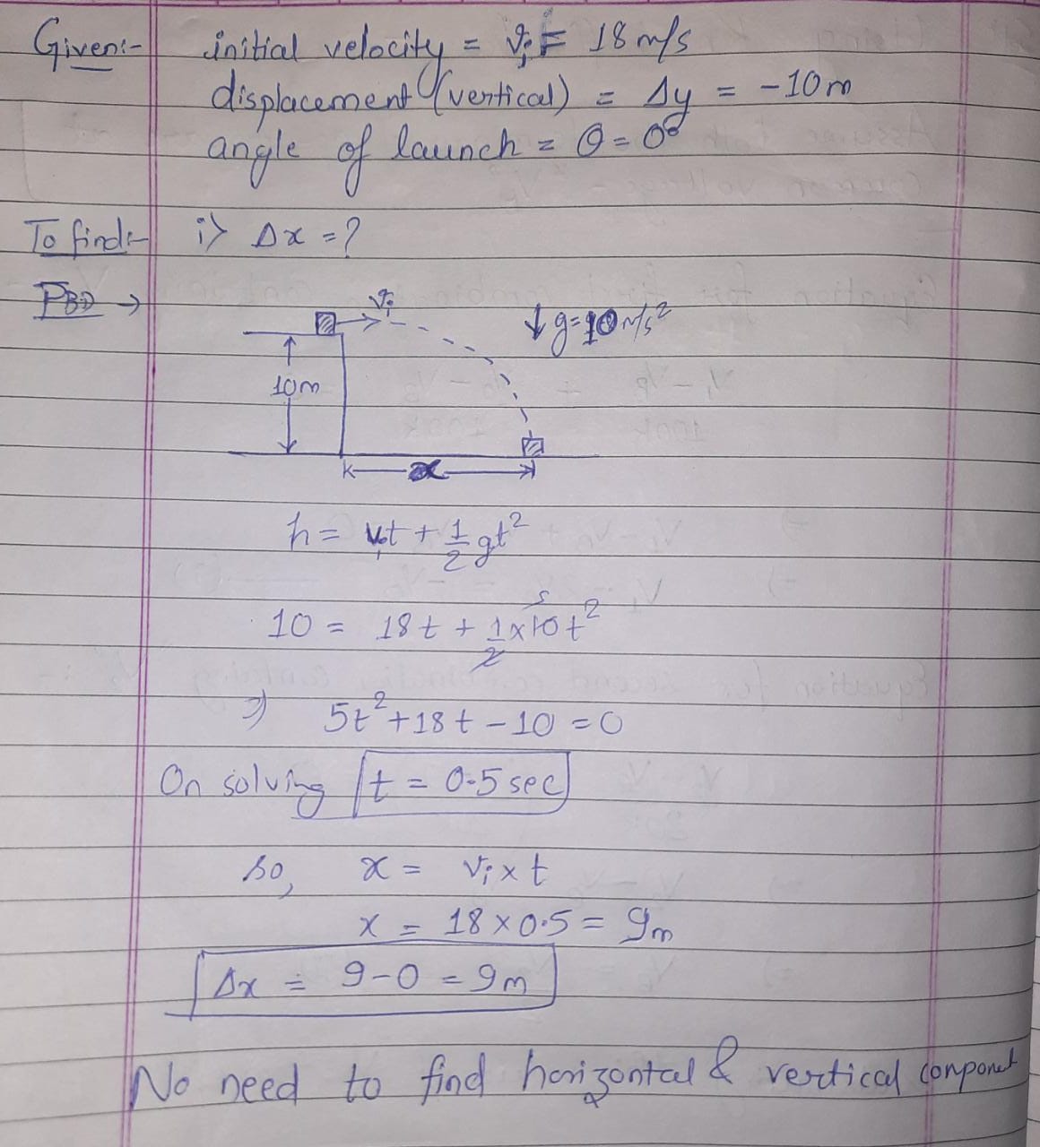 Physics homework question answer, step 1, image 1