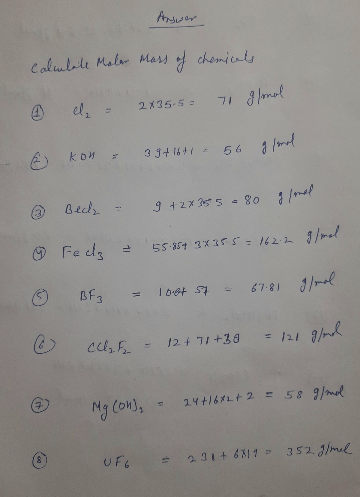 Chemistry homework question answer, step 1, image 1