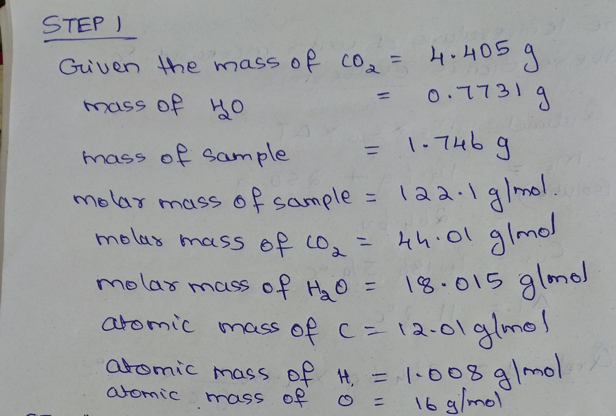 Chemistry homework question answer, step 1, image 1