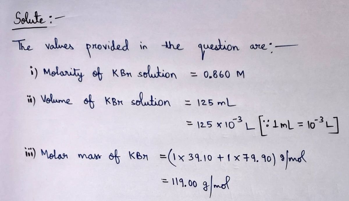 Chemistry homework question answer, step 1, image 1