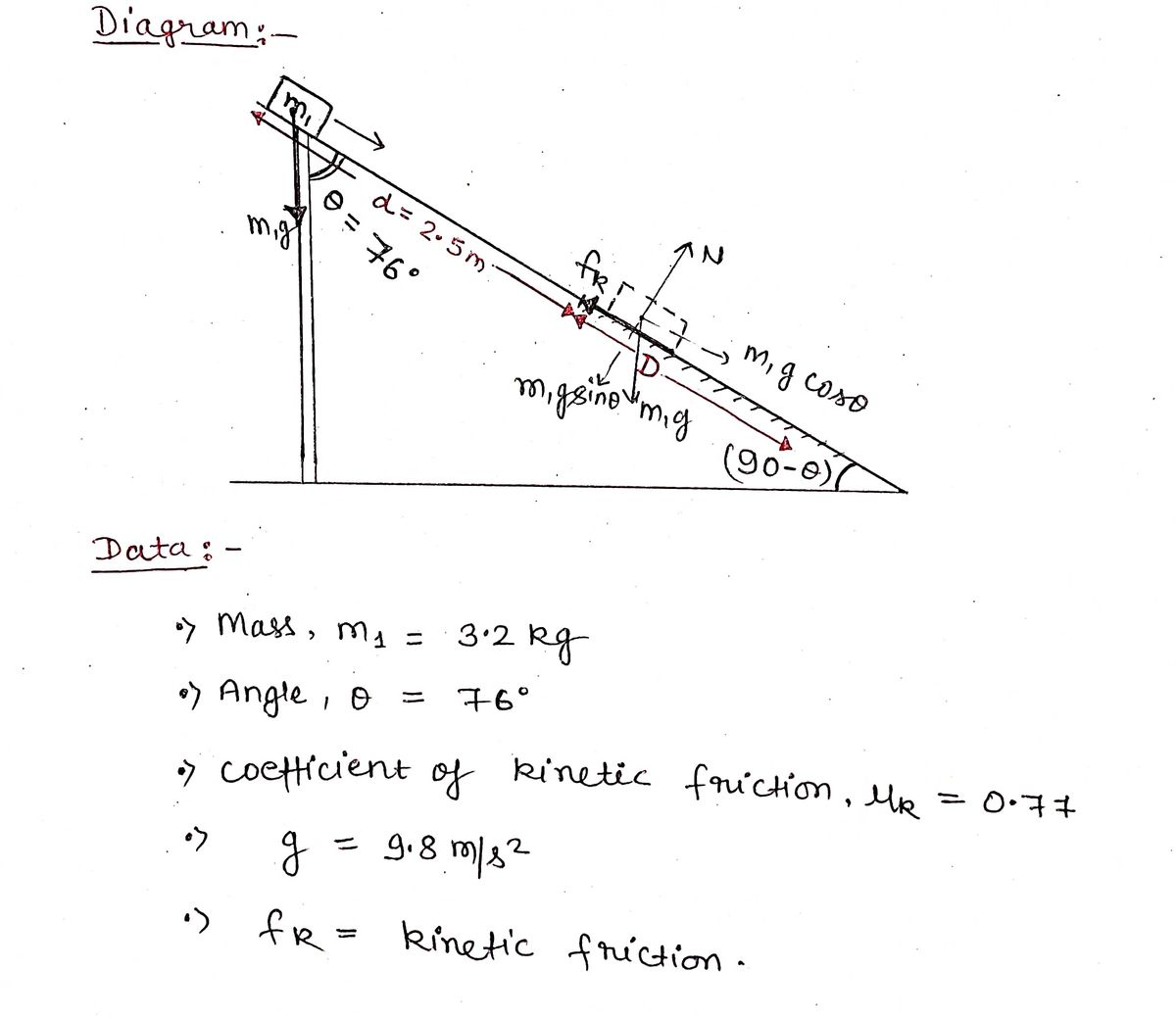 Physics homework question answer, step 1, image 1