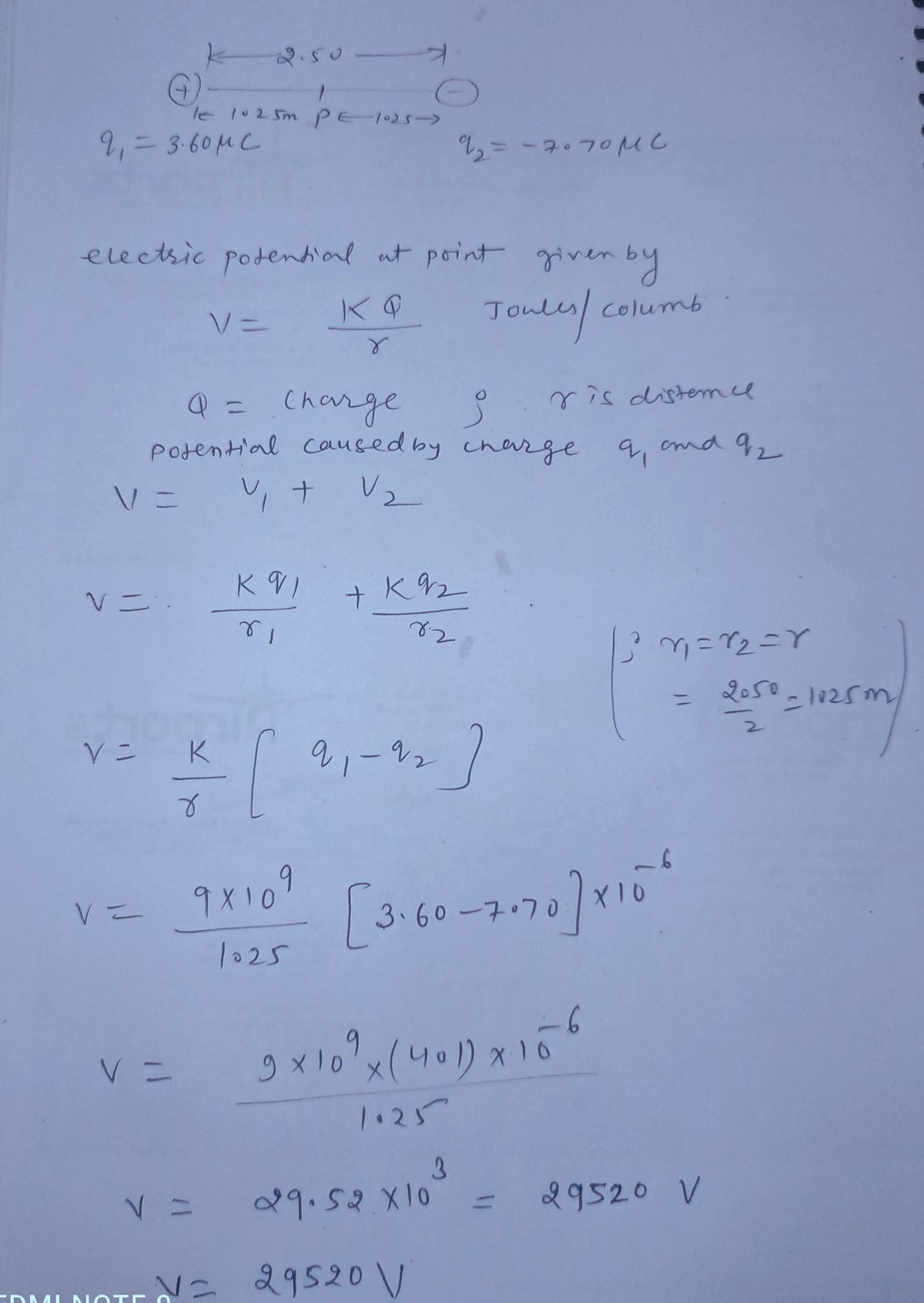 Physics homework question answer, step 1, image 1