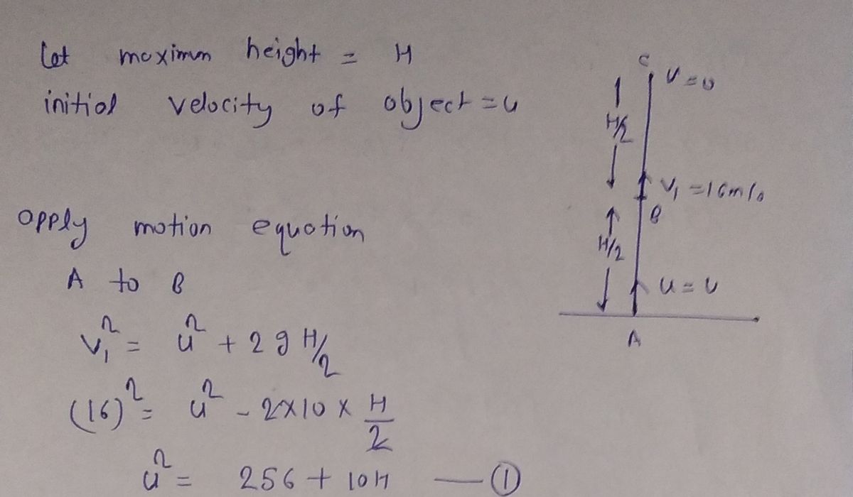 Physics homework question answer, step 1, image 1