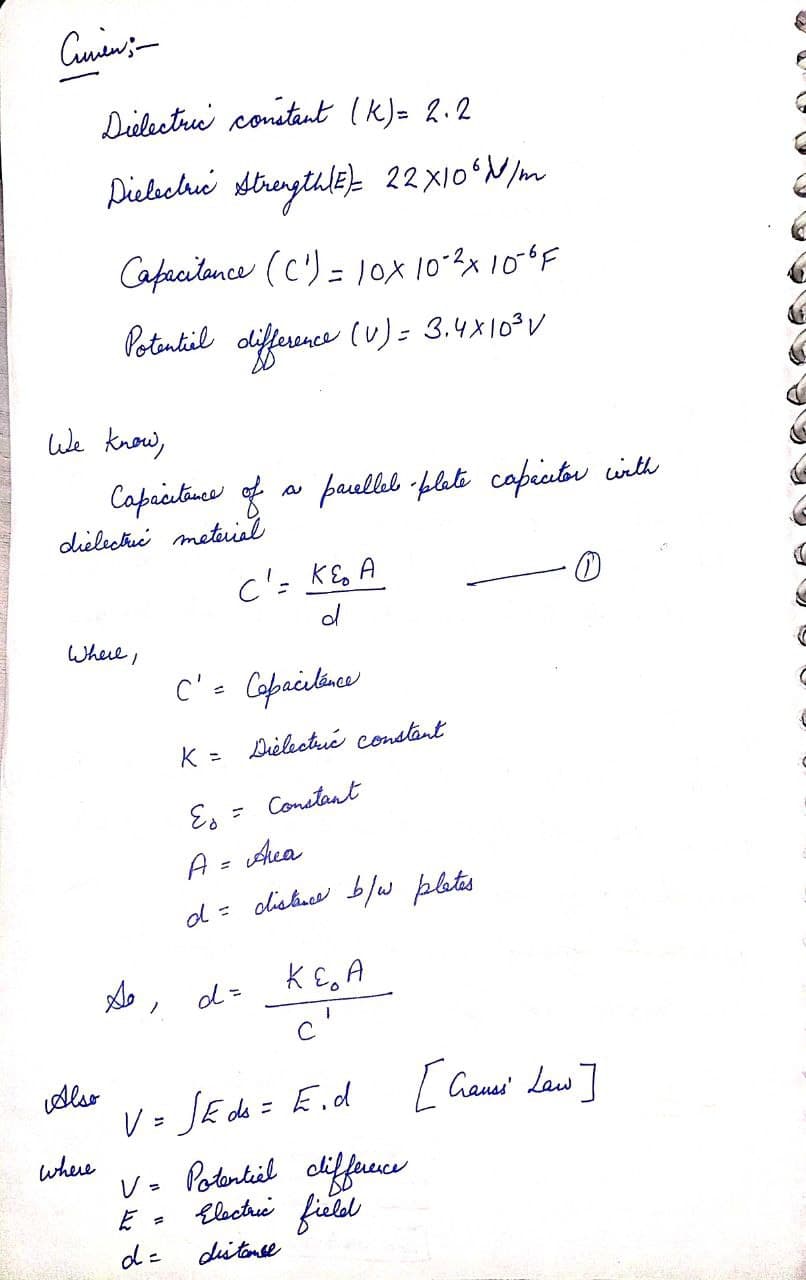 Physics homework question answer, step 1, image 1