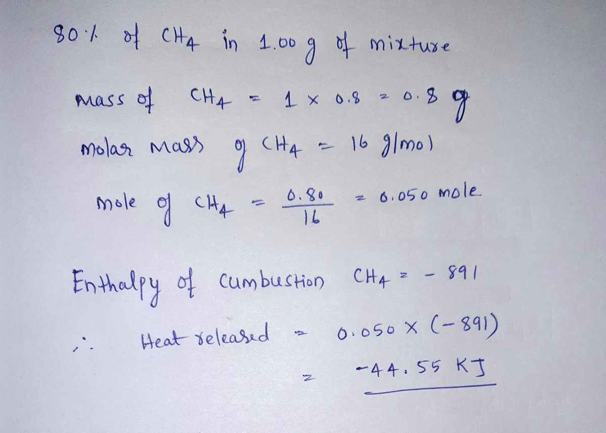 Answered A sample of natural gas is 80.0 CH4 bartleby