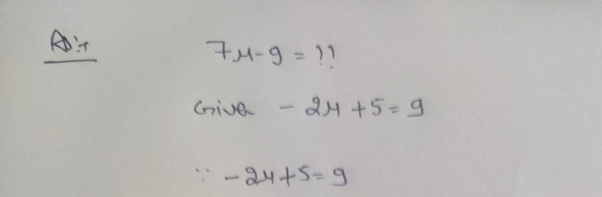 Algebra homework question answer, step 1, image 1