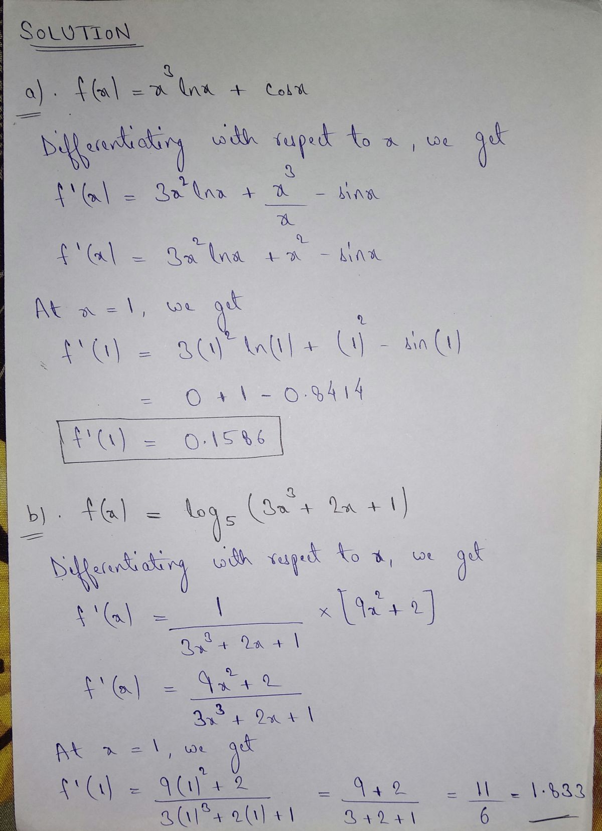 Calculus homework question answer, step 1, image 1