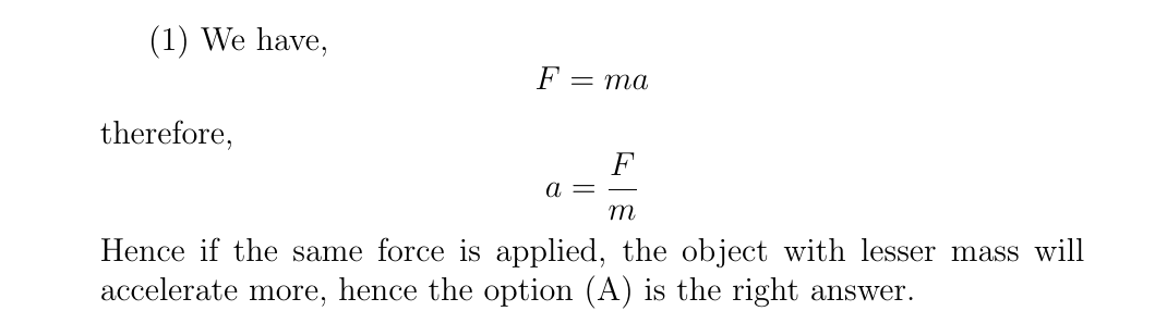 Physics homework question answer, step 1, image 1