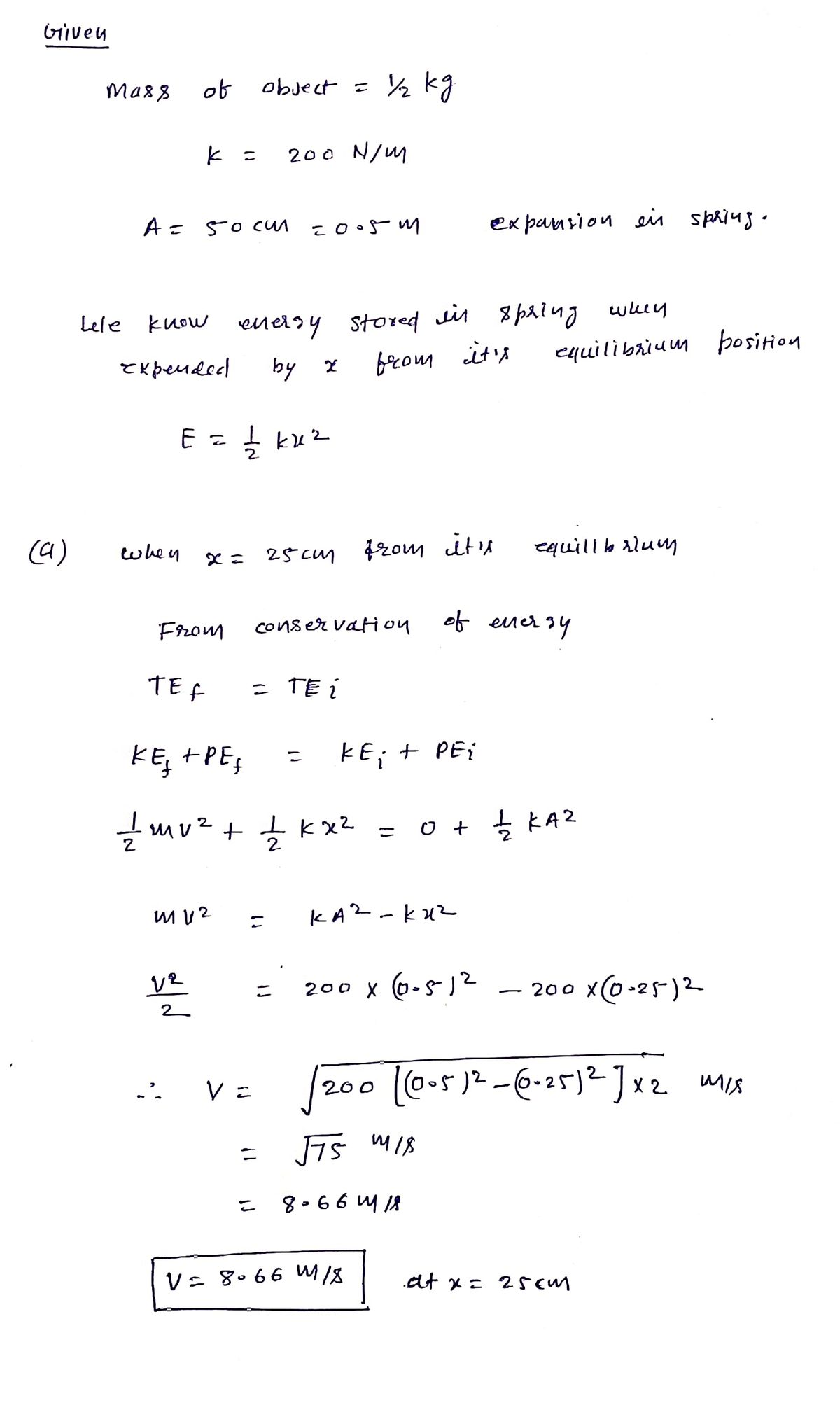 Physics homework question answer, step 1, image 1