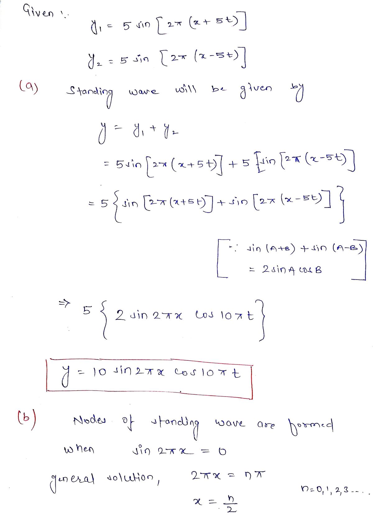 Physics homework question answer, step 1, image 1