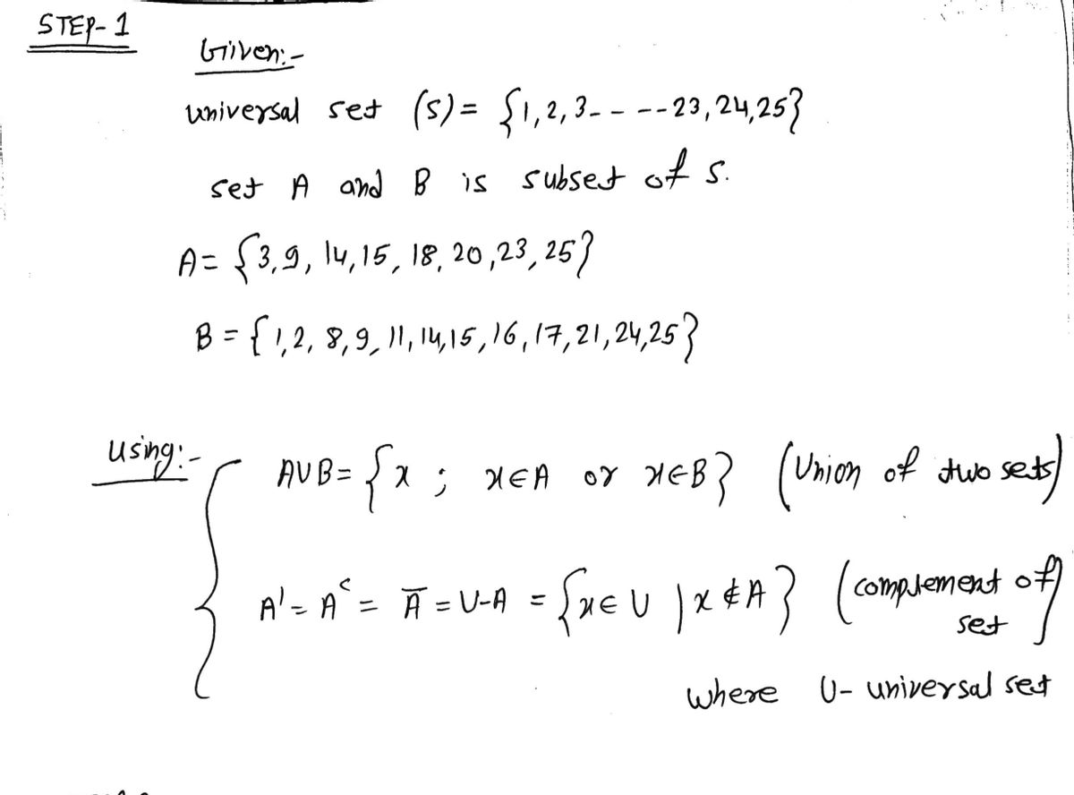 Advanced Math homework question answer, step 1, image 1