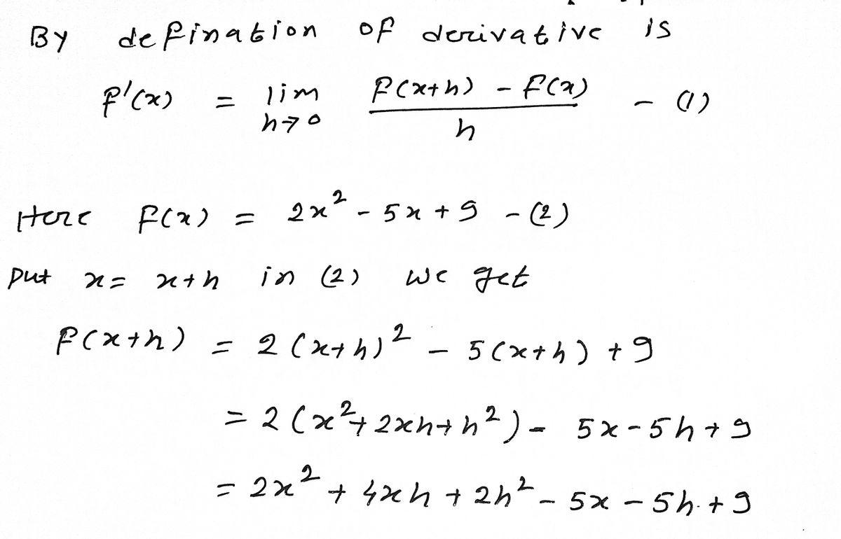 Calculus homework question answer, step 2, image 1