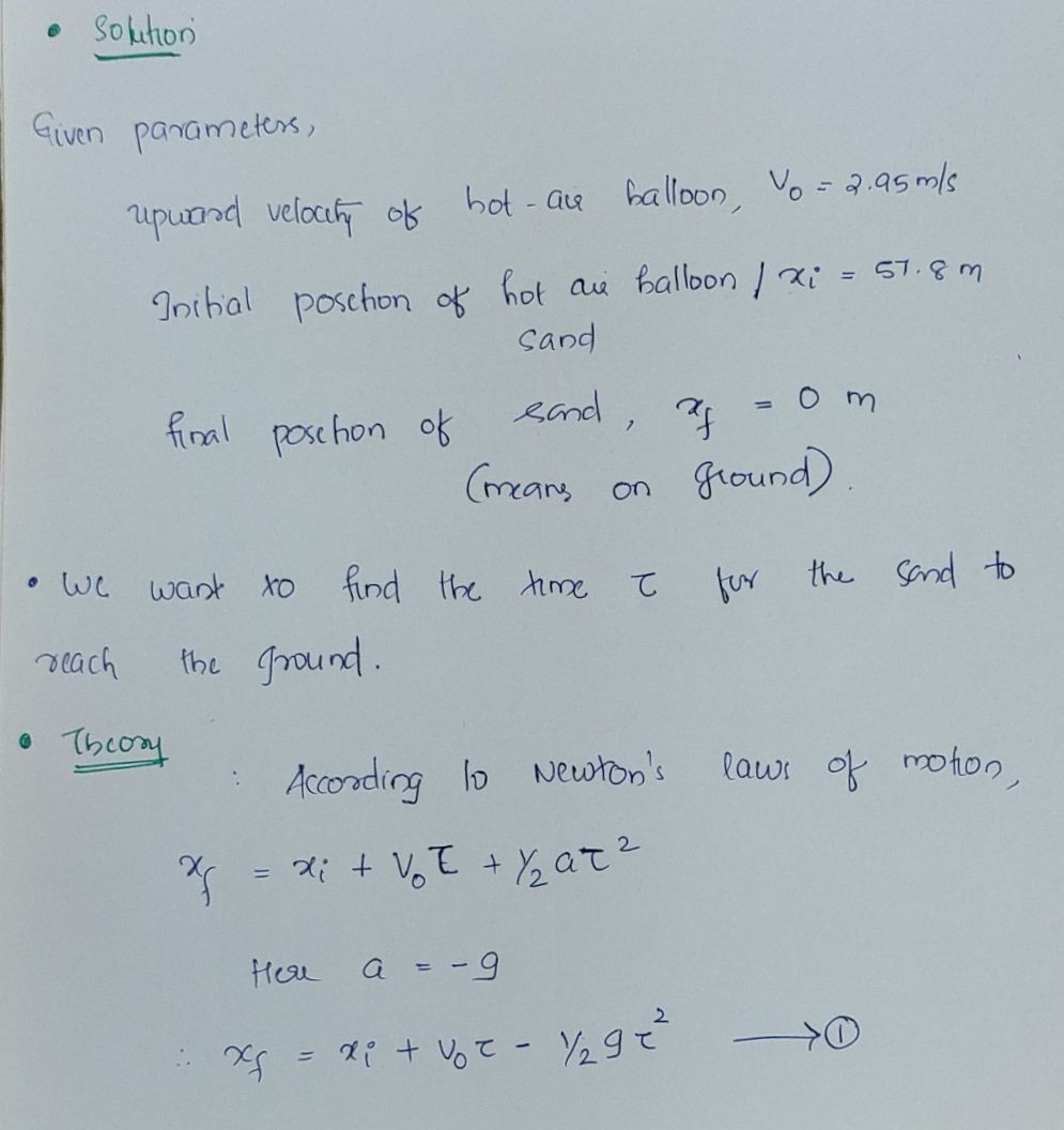 Physics homework question answer, step 1, image 1