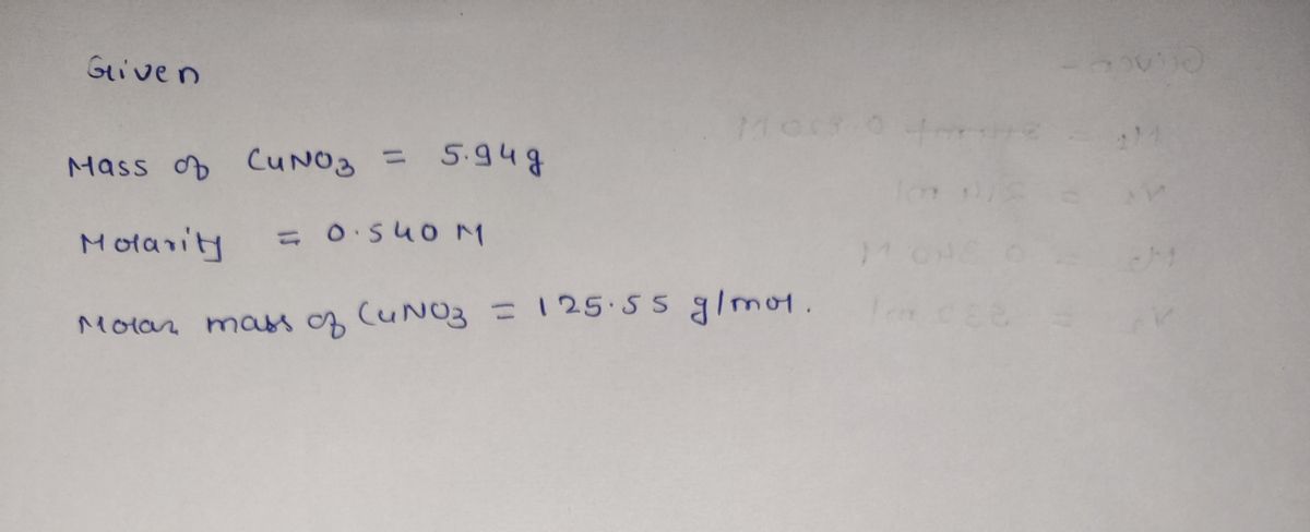 Chemistry homework question answer, step 1, image 1