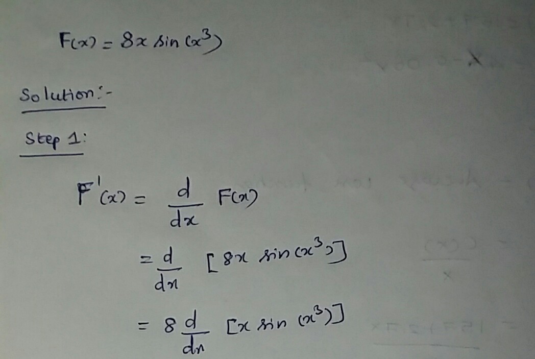 Calculus homework question answer, step 1, image 1